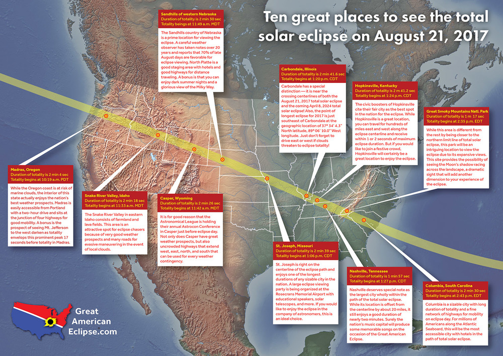 USA Eclipse map