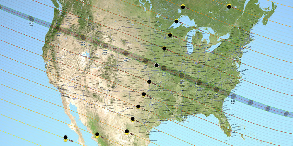 USA Eclipse map