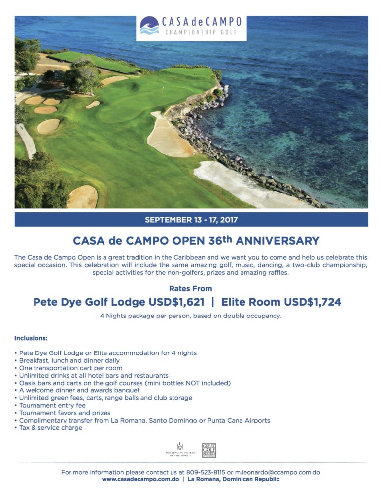 The 36th annual Casa de Campo Open starts next week!